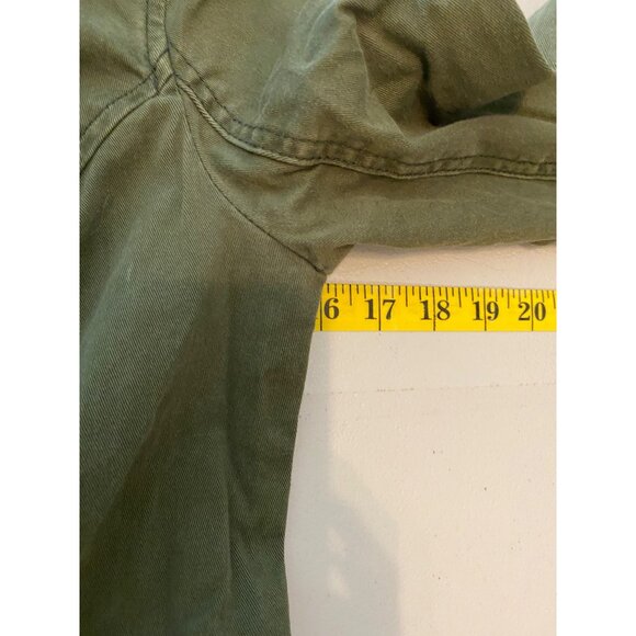 Hollister Womens Olive Green Military Style Utility Jacket Front Button Small - Picture 8 of 11